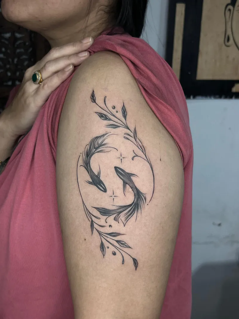 Shoulder Fish Tattoo